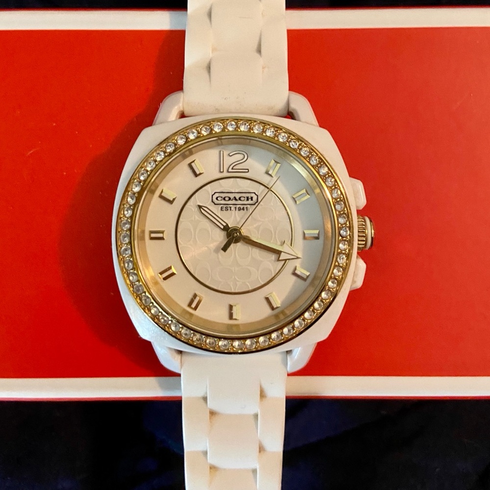 Coach Boyfriend White Watch